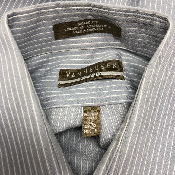 Van Heusen Wrinkle-Free Striped Button-Down (A) - Picture 5 of 6